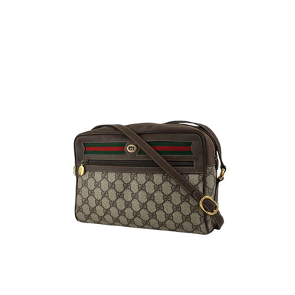 GUCCI GG Pattern Sherry Line Shoulder bag Brown Vintage ggwuxk