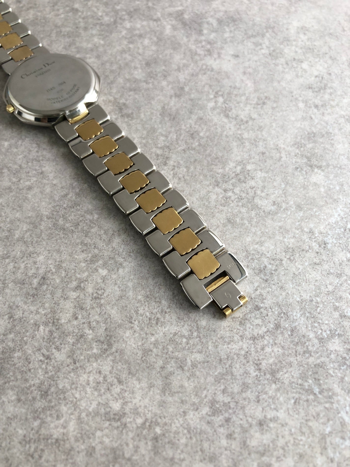 Christian Dior Octagon Watch Gold×Silver D45-204 QZ Vintage 6u2khk