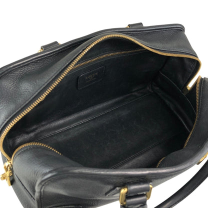 LOEWE Amazona28 Anagram Small Boston bag Handbag Black Vintage jti3x5