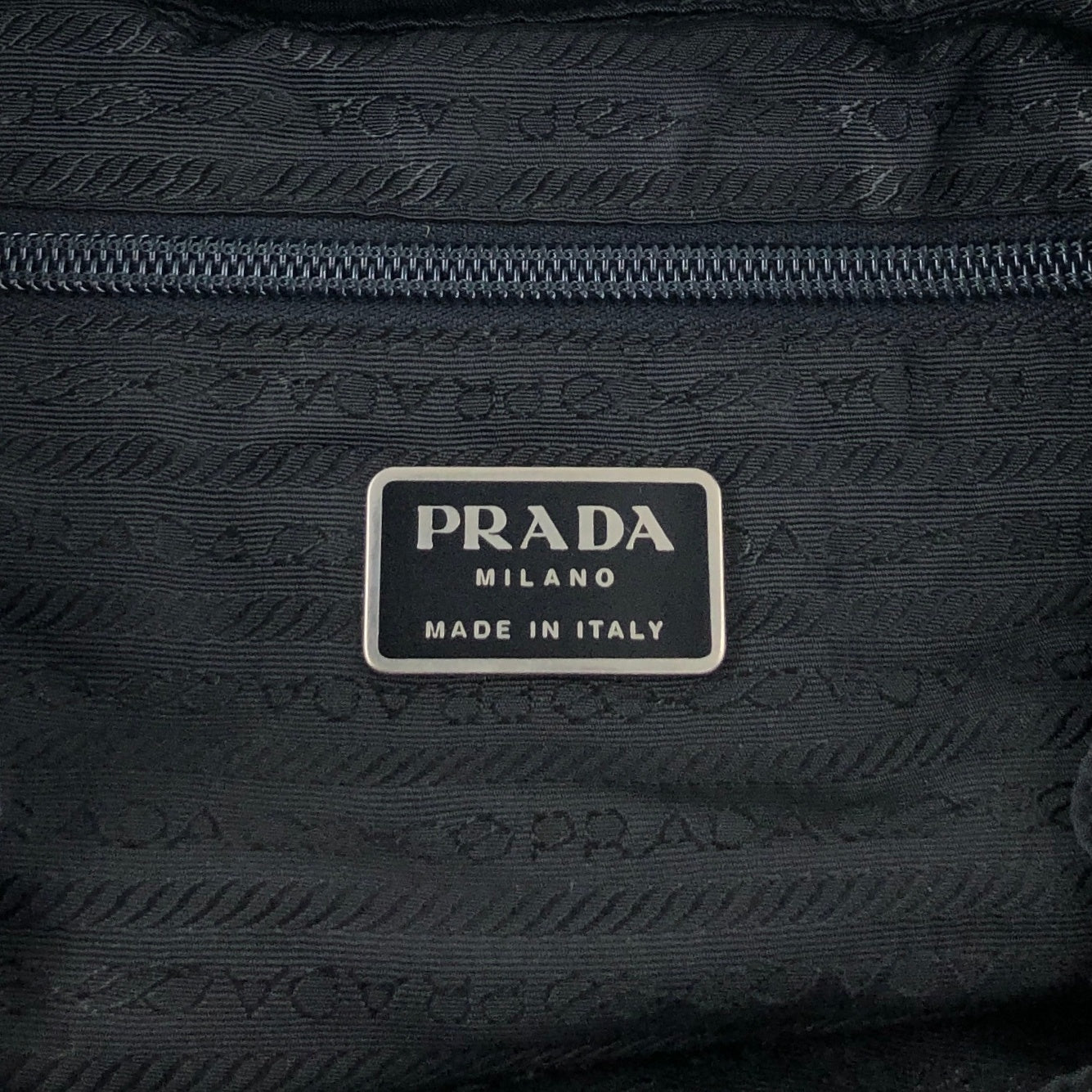 PRADA Tessuto Triangle Logo Front Buckle Backpack Black Vintage ku8tbi