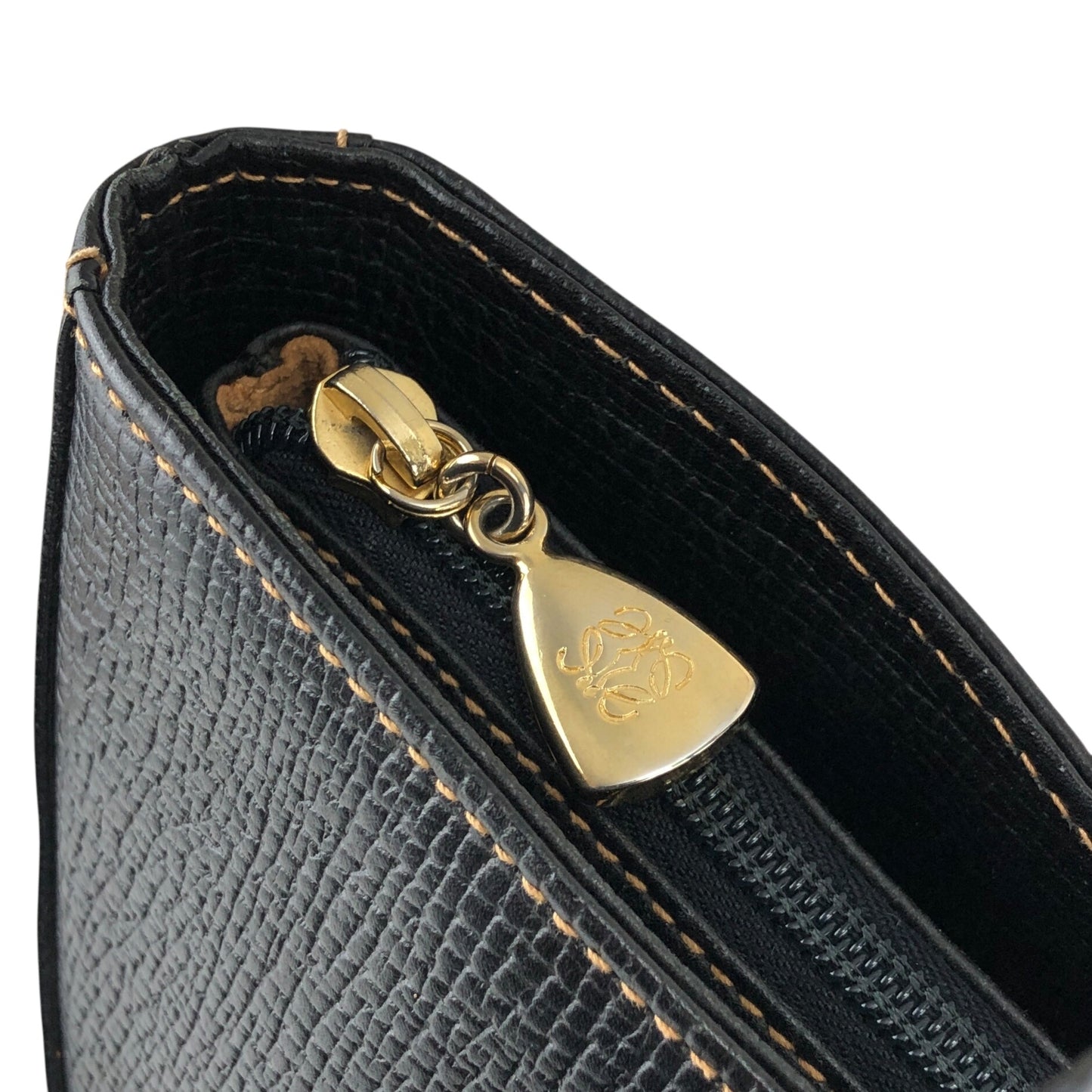 LOEWE Logo Embossed Totebag Black Vintage 5gfxms