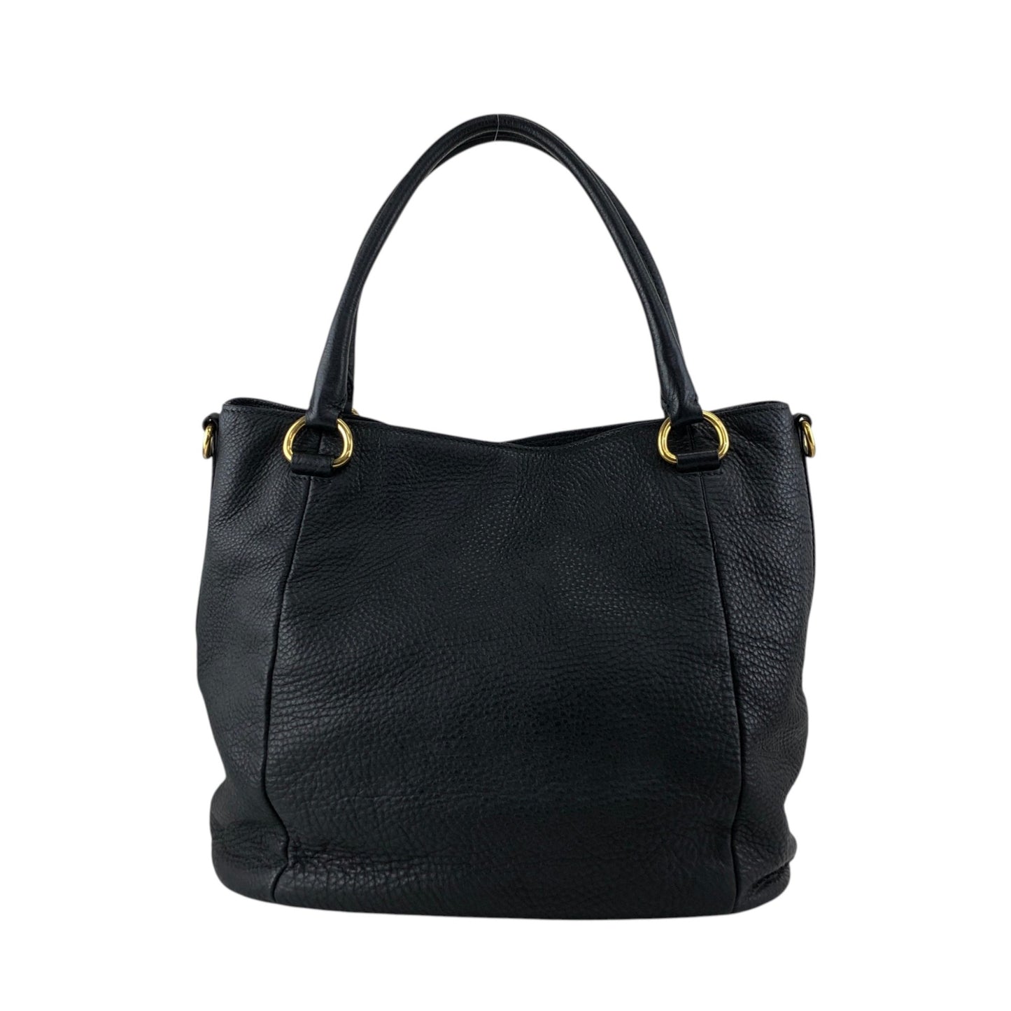 PRADA Logo Two-way Handbag Shoulder bag Black Vintage yhj7uy