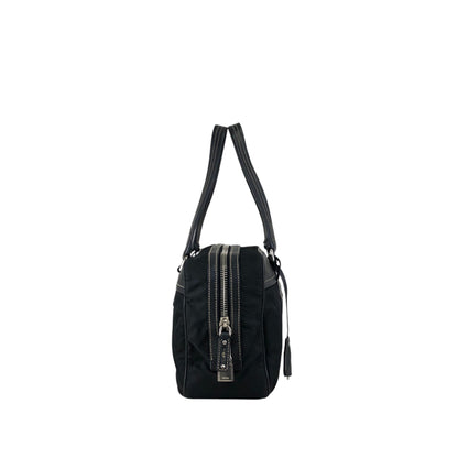 PRADA Logo Boston bag Totebag Black Vintage b57rj5