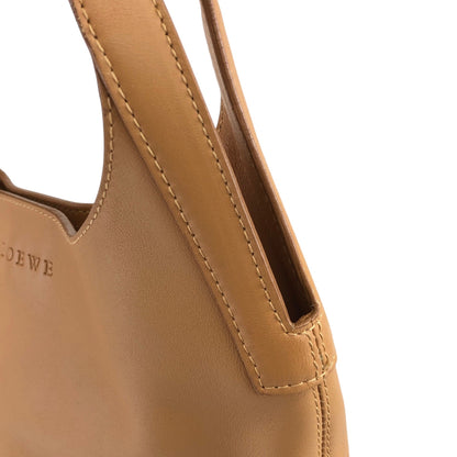 LOEWE Logo Embossed Shoulder bag Brown Vintage r7ivdg