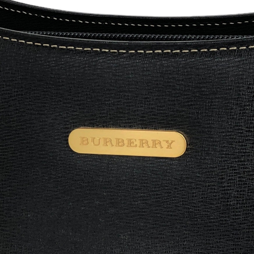 BURBERRY Logo Shoulder bag Black Vintage dbdphr