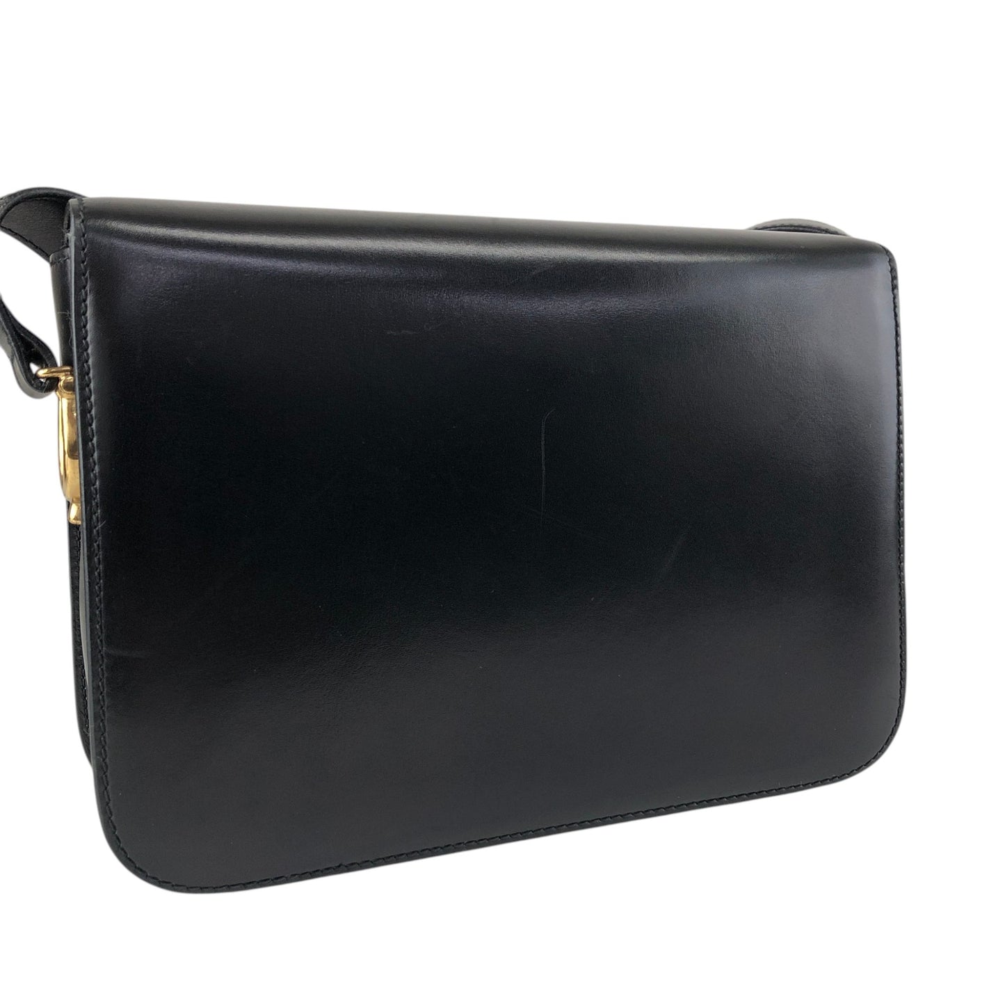 CELINE Triomphe Shoulder bag Black Vintage hvk6su
