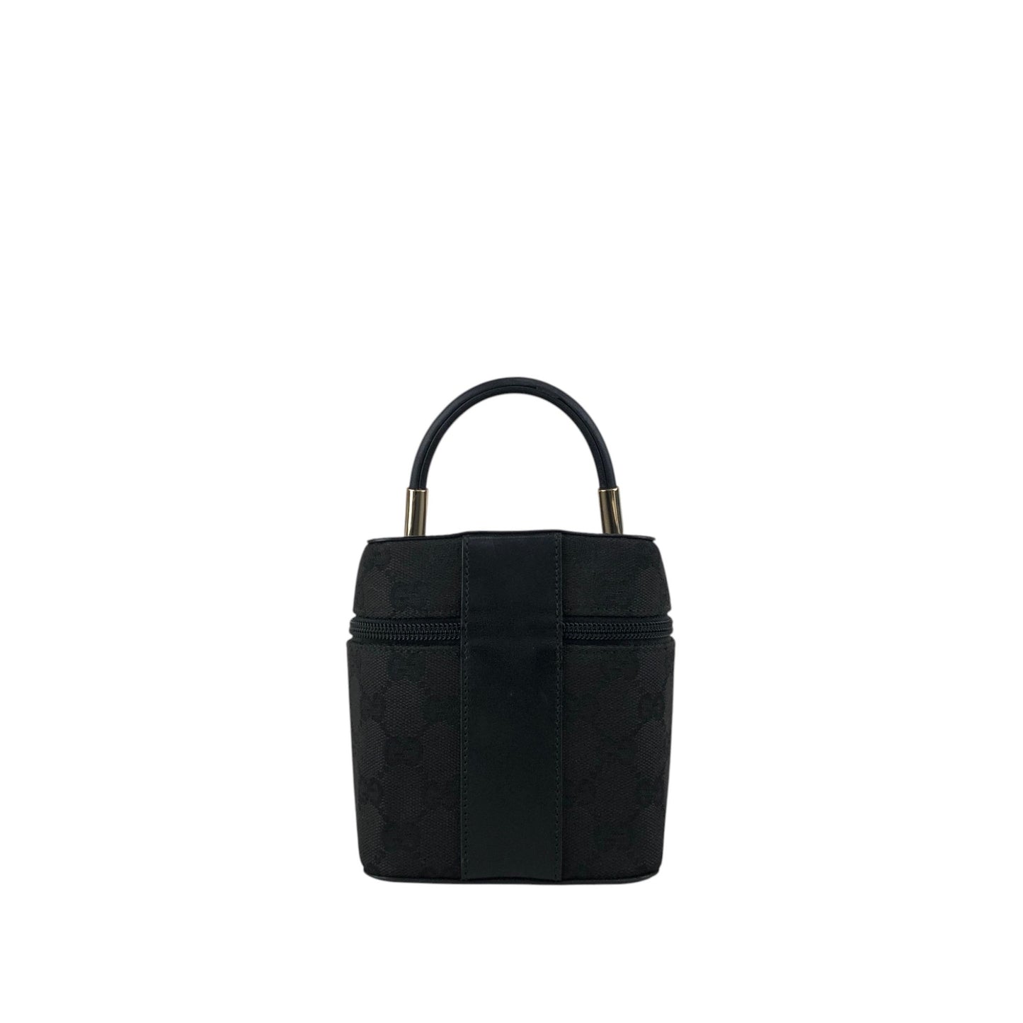 GUCCI GG Canvas Handbag Vanity bag Black Vintage menarj