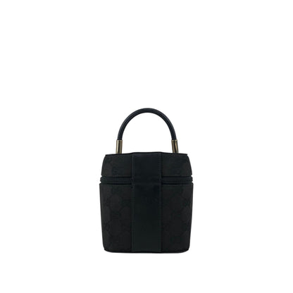 GUCCI GG Canvas Handbag Vanity bag Black Vintage menarj