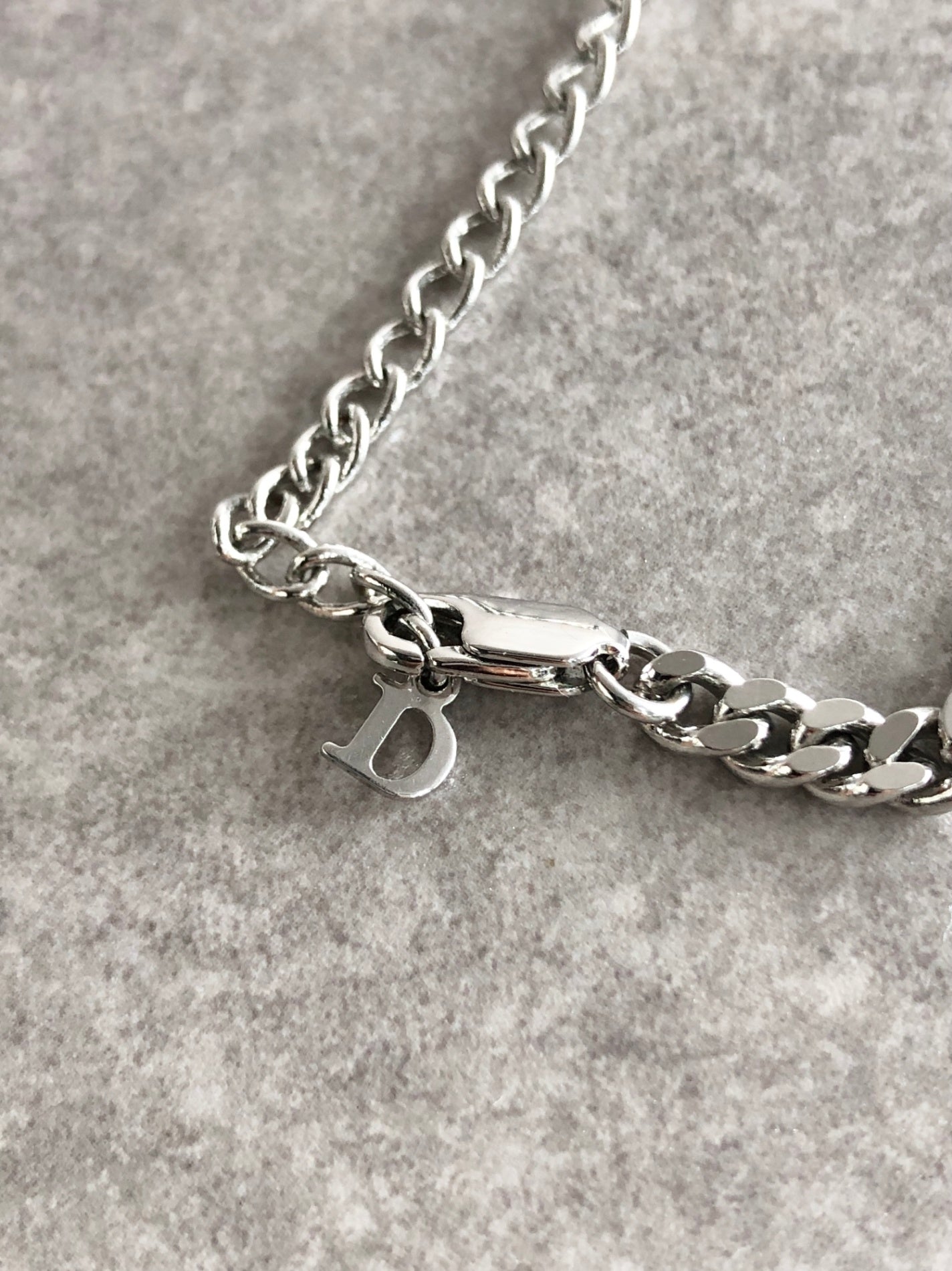 Christian Dior Log Motif Bracelet Silver Vintage dp6jpu