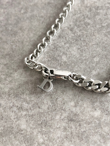 Christian Dior Log Motif Bracelet Silver Vintage dp6jpu