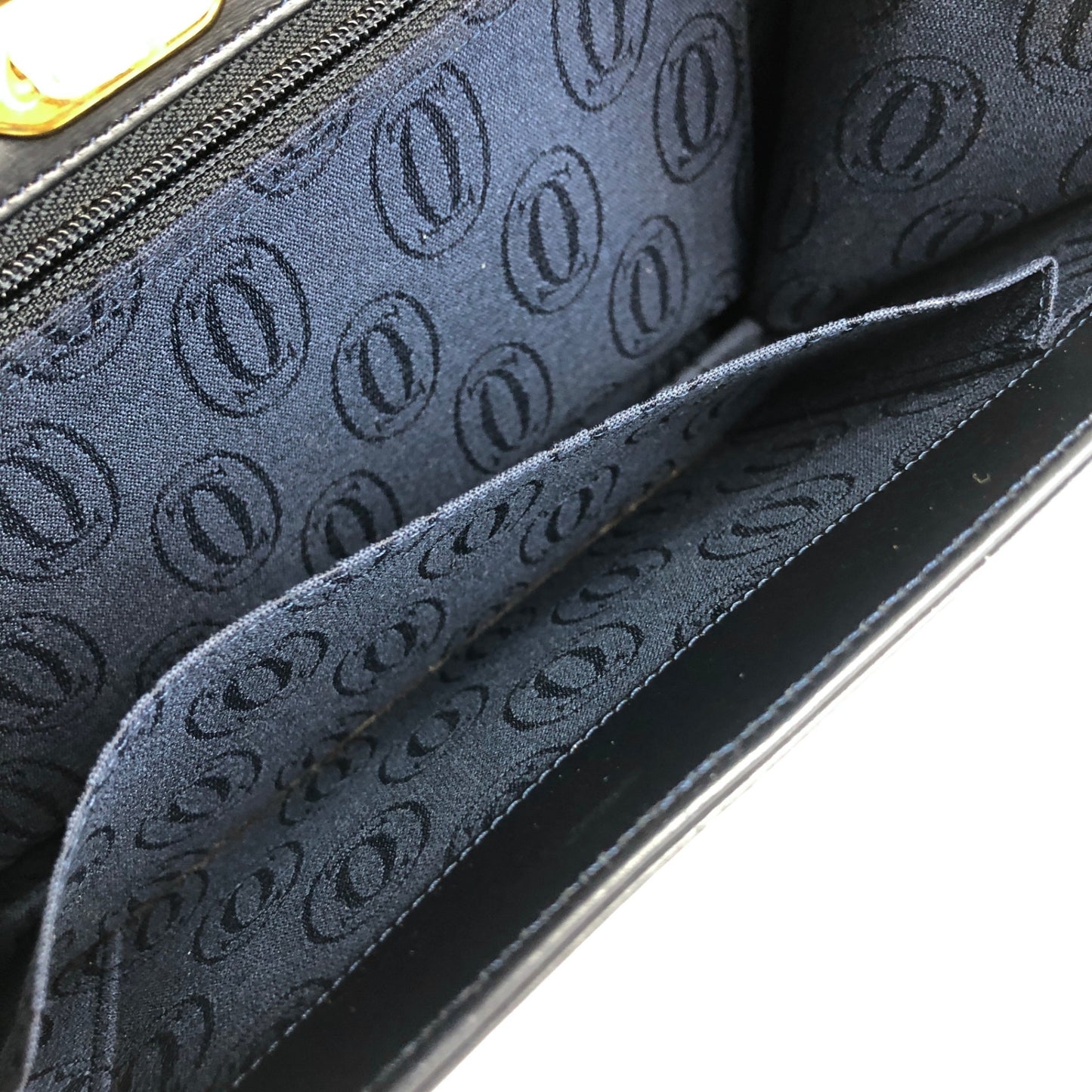 Cartier Chain Shoulder bag Navy Vintage s7zk4c