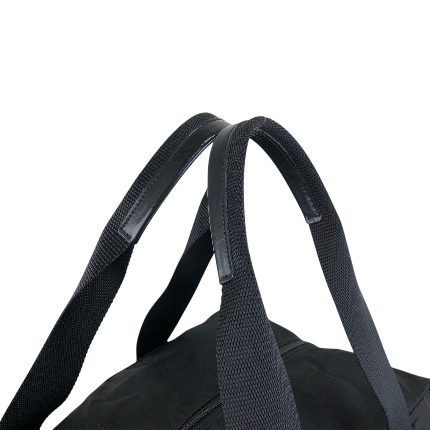PRADA Tessuto Triangle Logo Boston bag Black Vintage utr82b