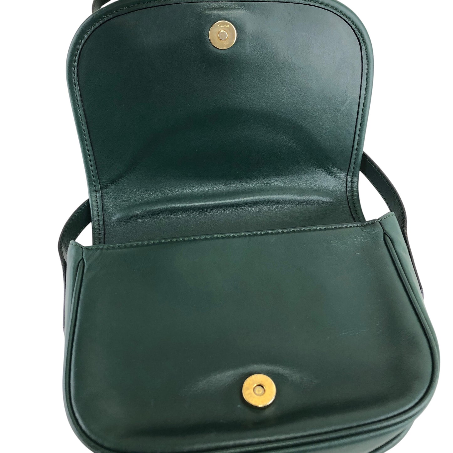 CELINE Gancini Shoulder bag Green Vintage 5xwwza