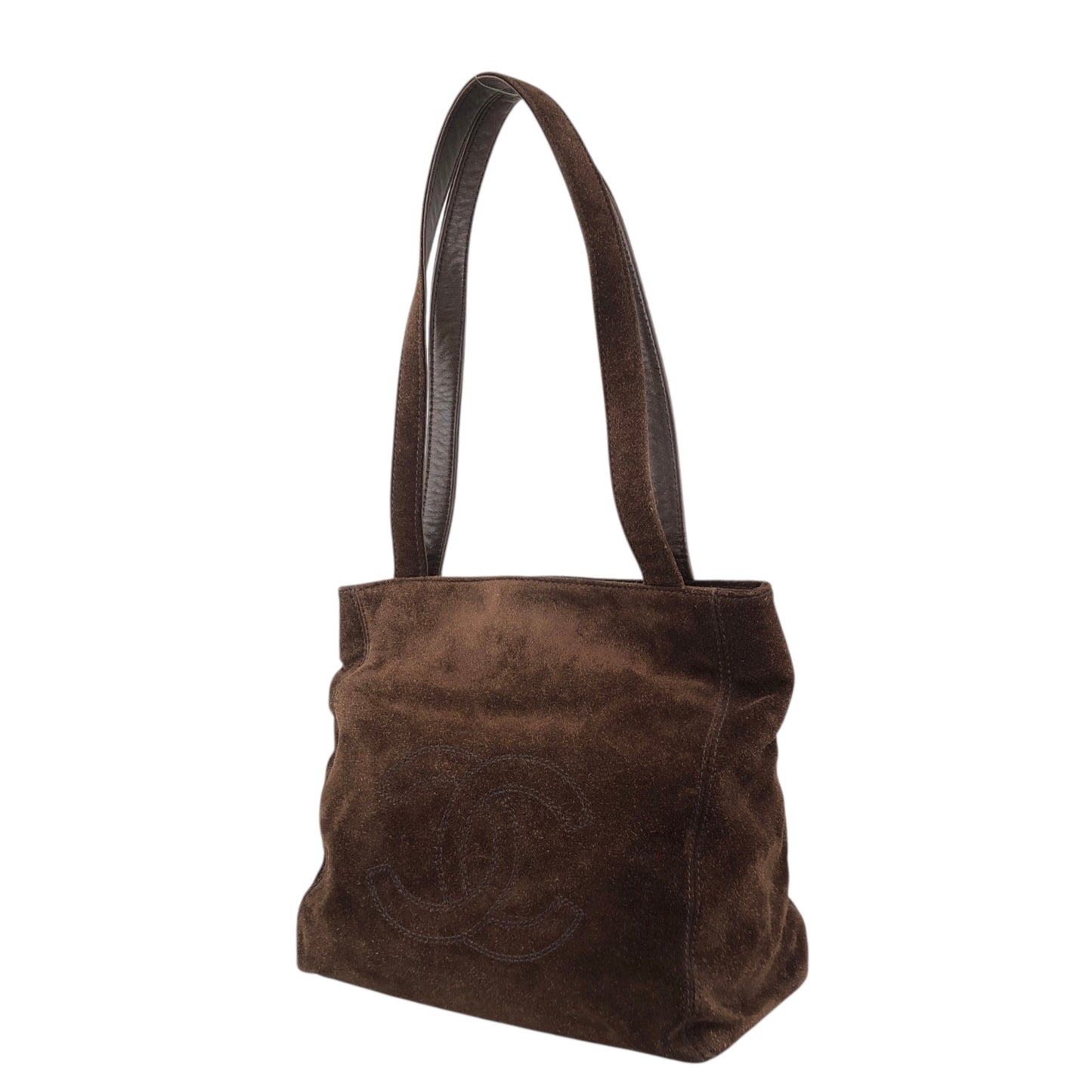 CHANEL Coco Mark Totebag Brown Vintage s32c85
