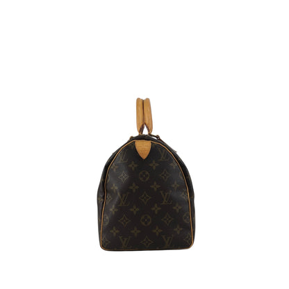 LOUIS VUITTON Monogram Handbag Boston bag Brown Vintage s2cksy