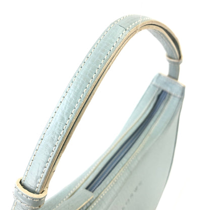 LOEWE Logo Motif Embossed Round Leather Two-way  Handbag Shoulder bag Sky blue Vintage 64bpxh