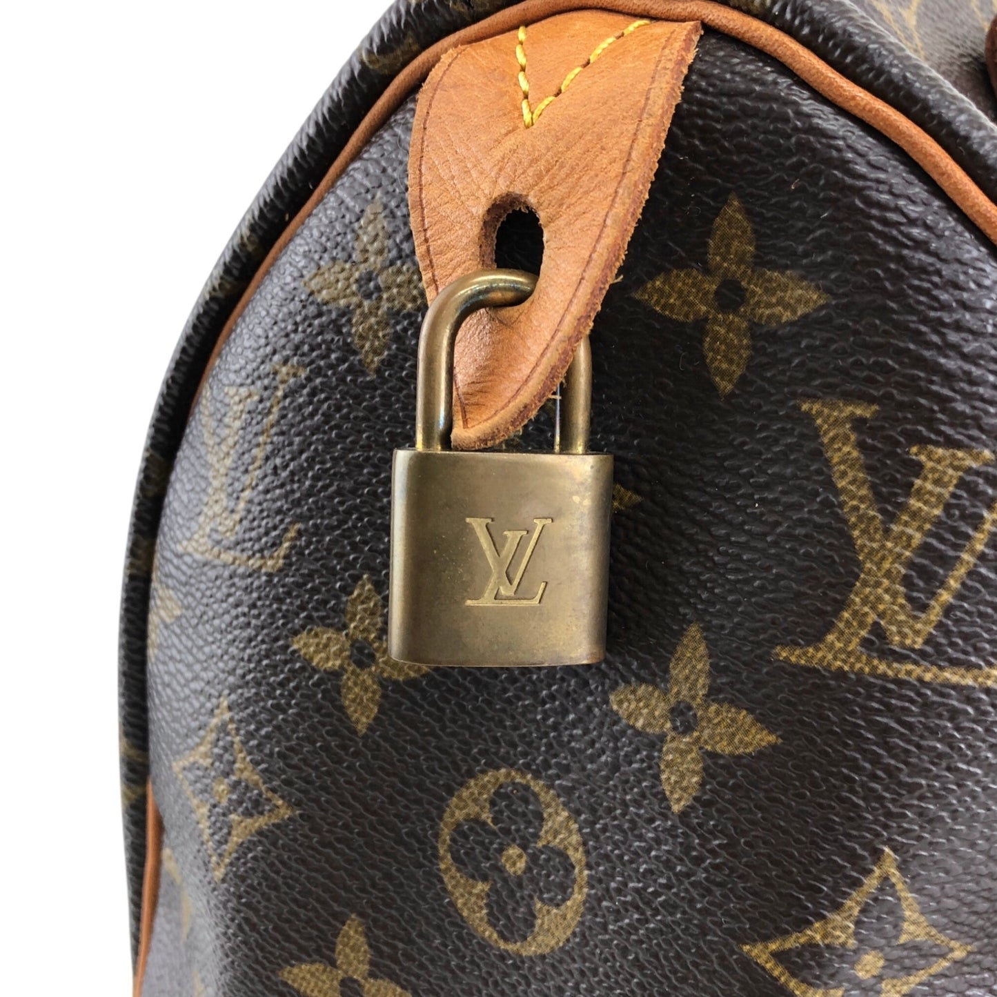 LOUIS VUITTON Monogram Small Boston bag Handbag Brown Vintage 232hgi