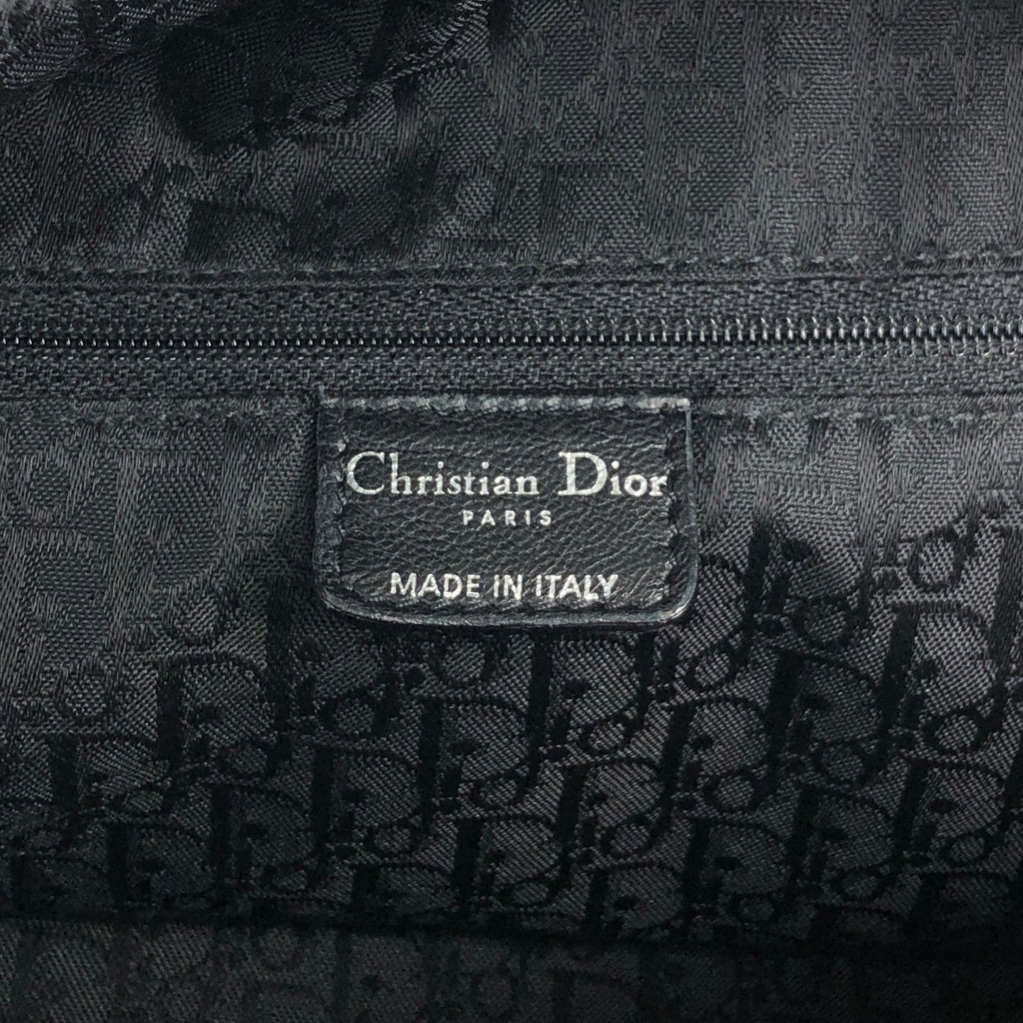 Christian Dior D Motif Small Boston bag Handbag Black Vintage pi6nvd