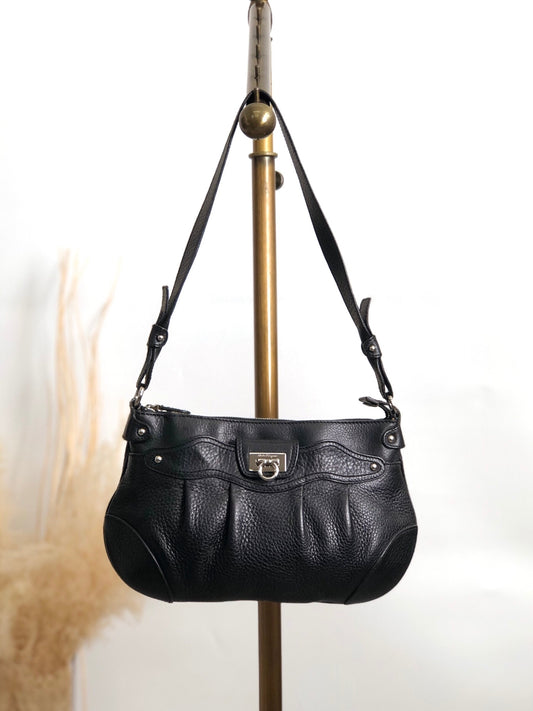 Salvatore Ferragamo Gancini   Shoulder bag Black Vintage 7d7bxa