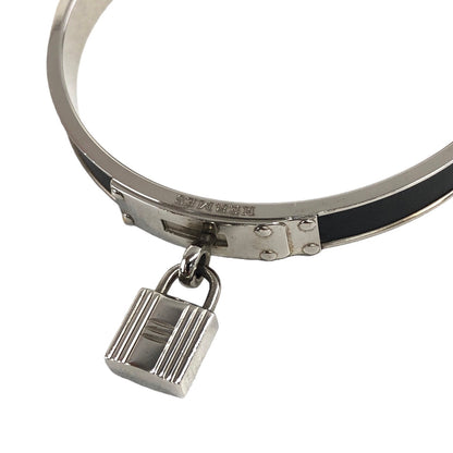 HERMES Padlock Bangle Silver Vintage pthusd