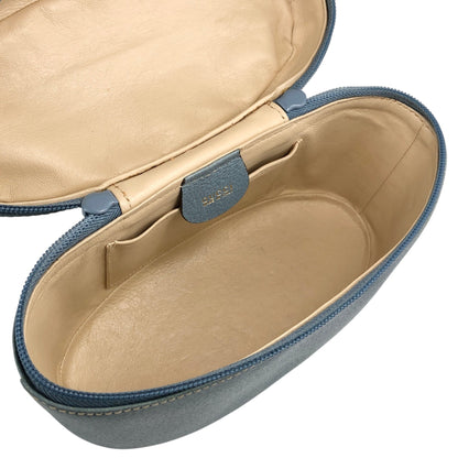 GUCCI Bamboo Handbag Vanity bag Blue Vintage 8rhwf4