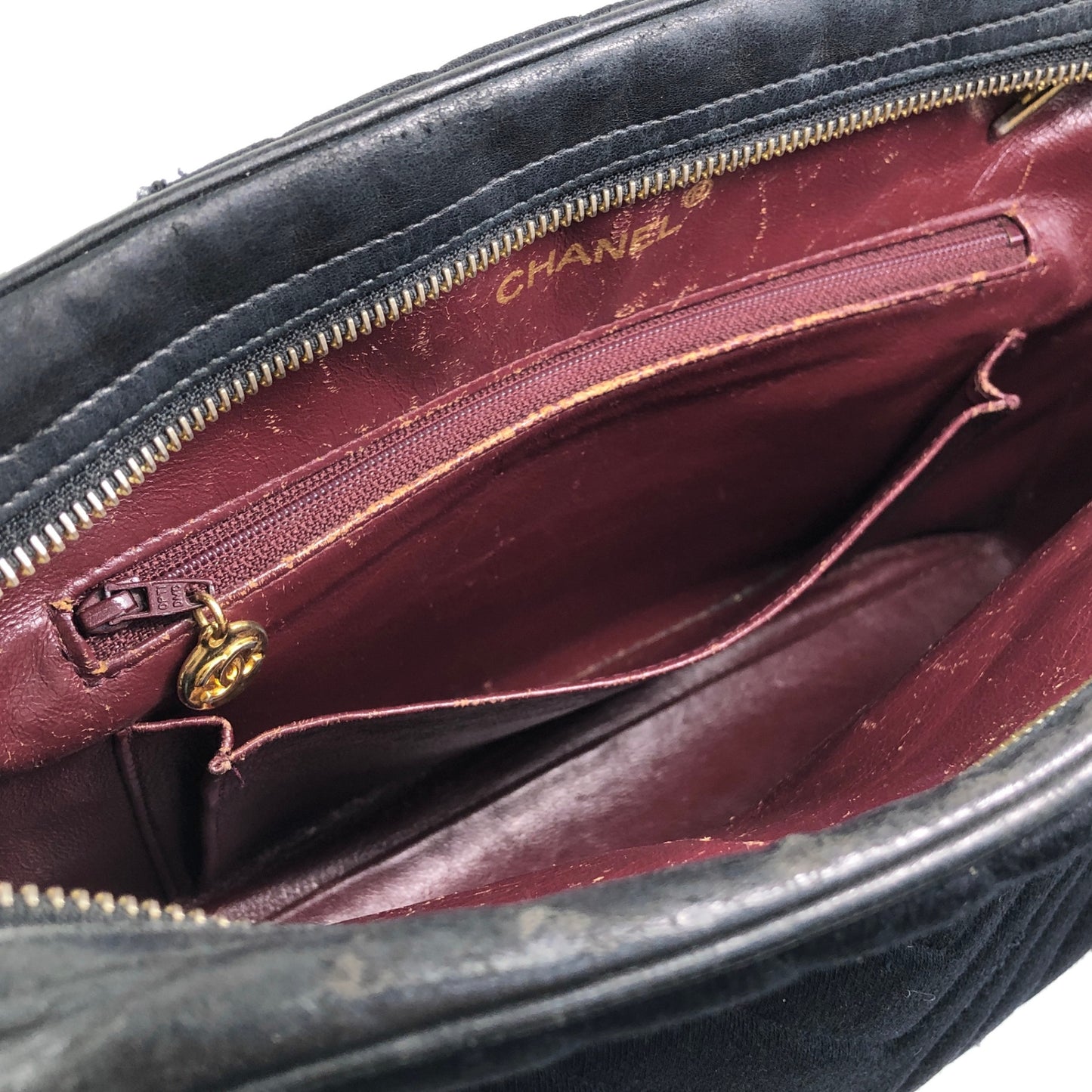 CHANEL Coco Charm Chain Shoulder bag Black Vintage akbfxb