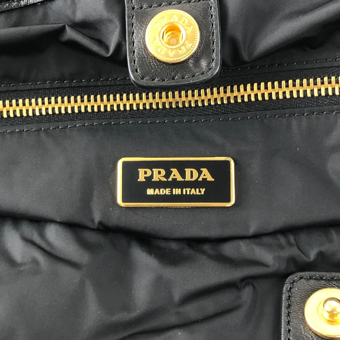 PRADA Triangle Logo Handbag Black Vintage vjh8nj