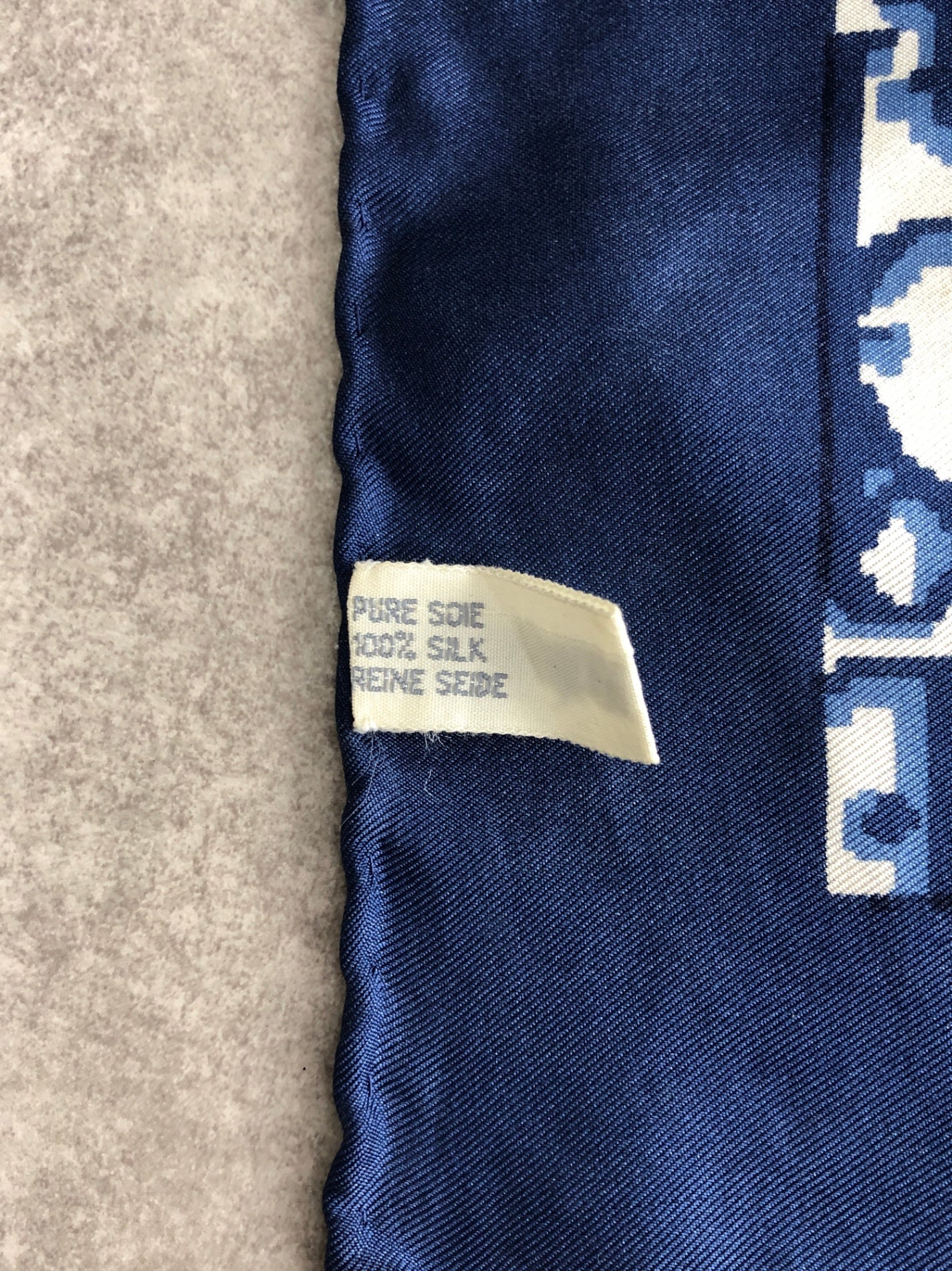 Christian Dior Trotter Scarf Blue Vintage 8v26zw