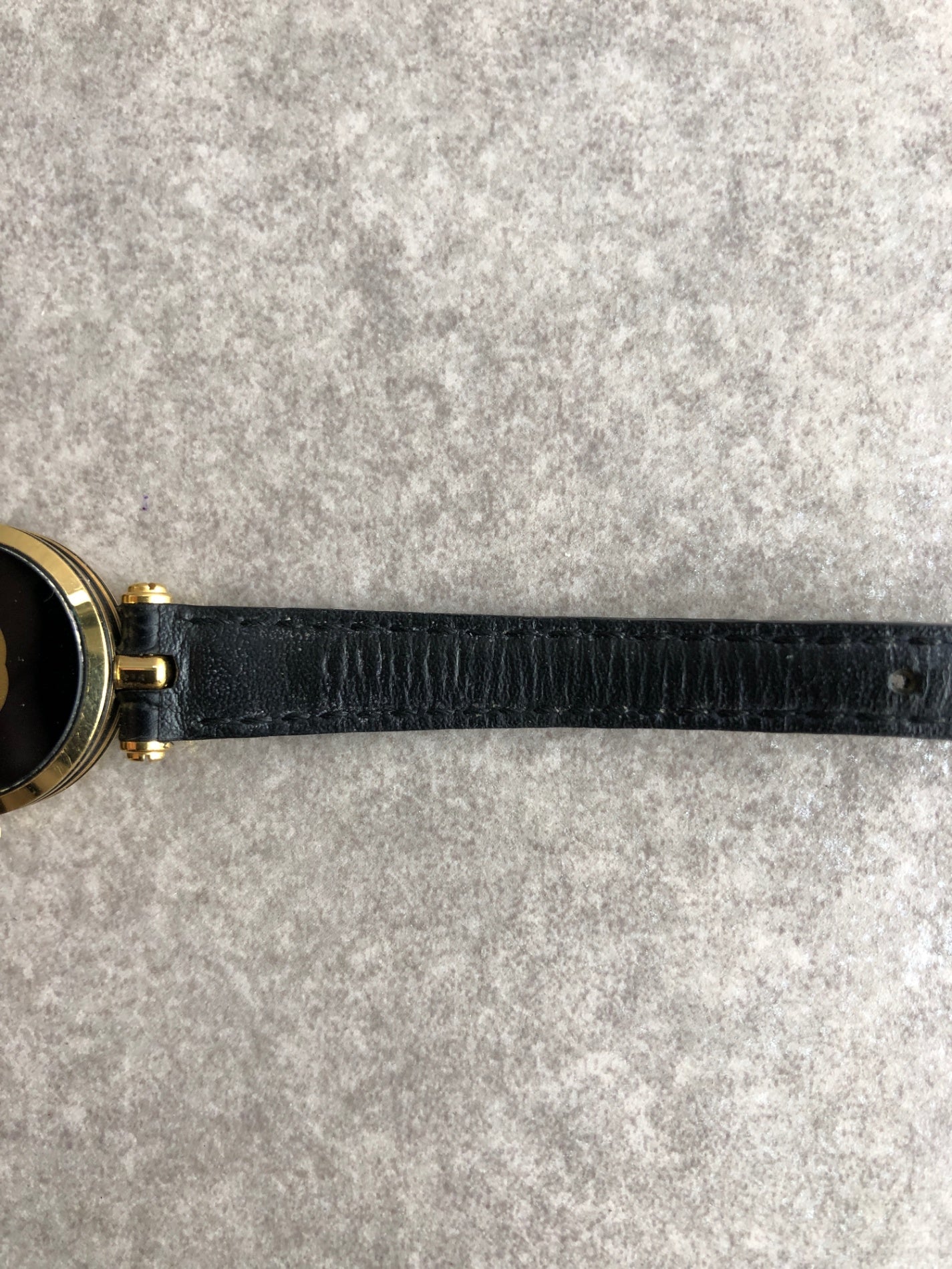 GUCCI Logo Quartz Watch Black Vintage yb88b5