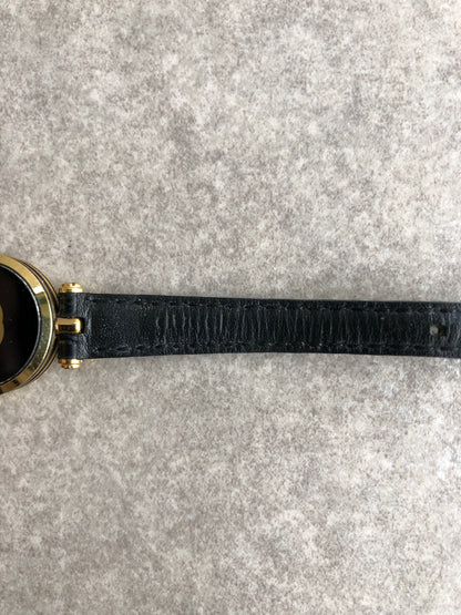 GUCCI Logo Quartz Watch Black Vintage yb88b5