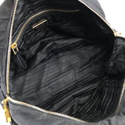 PRADA Logo Two-way Handbag Shoulder bag Black Vintage aw3e2f