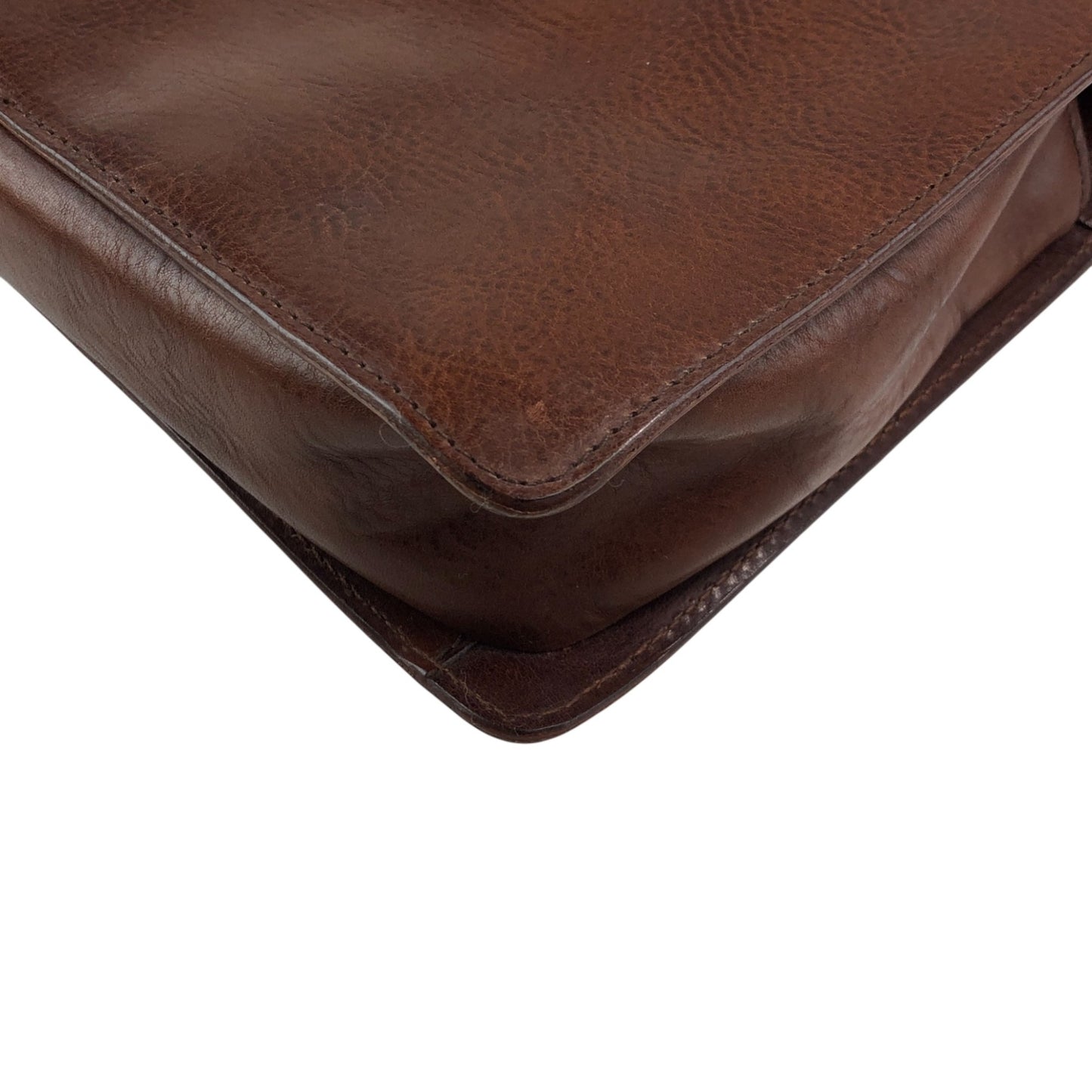 FENDI Logo Embossed Handbag Brown Vintage 8dvn7y