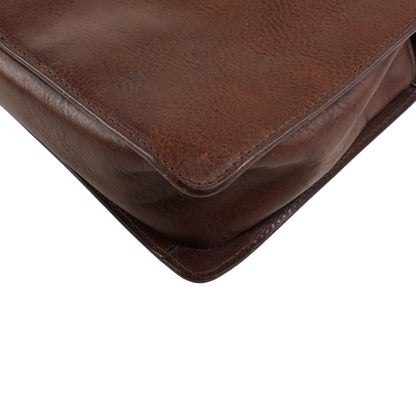 FENDI Logo Embossed Handbag Brown Vintage 8dvn7y