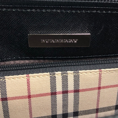 BURBERRY Logo Handbag Black Vintage 6vdsyy
