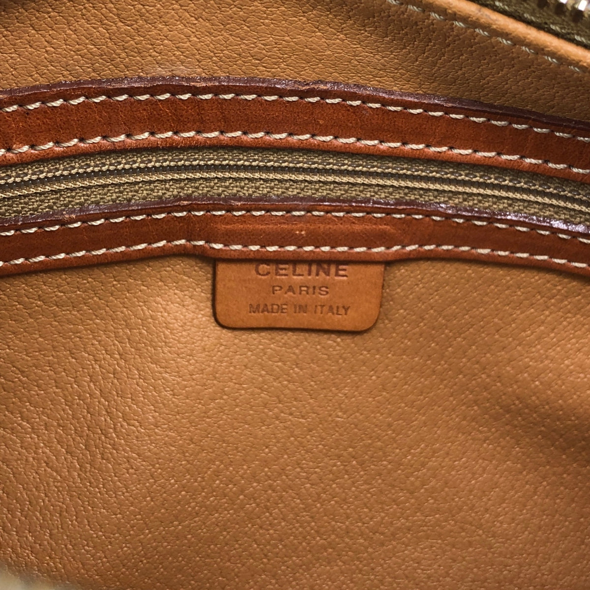 CELINE Macadam Blason Shoulder bag Brown Vintage us8d3n