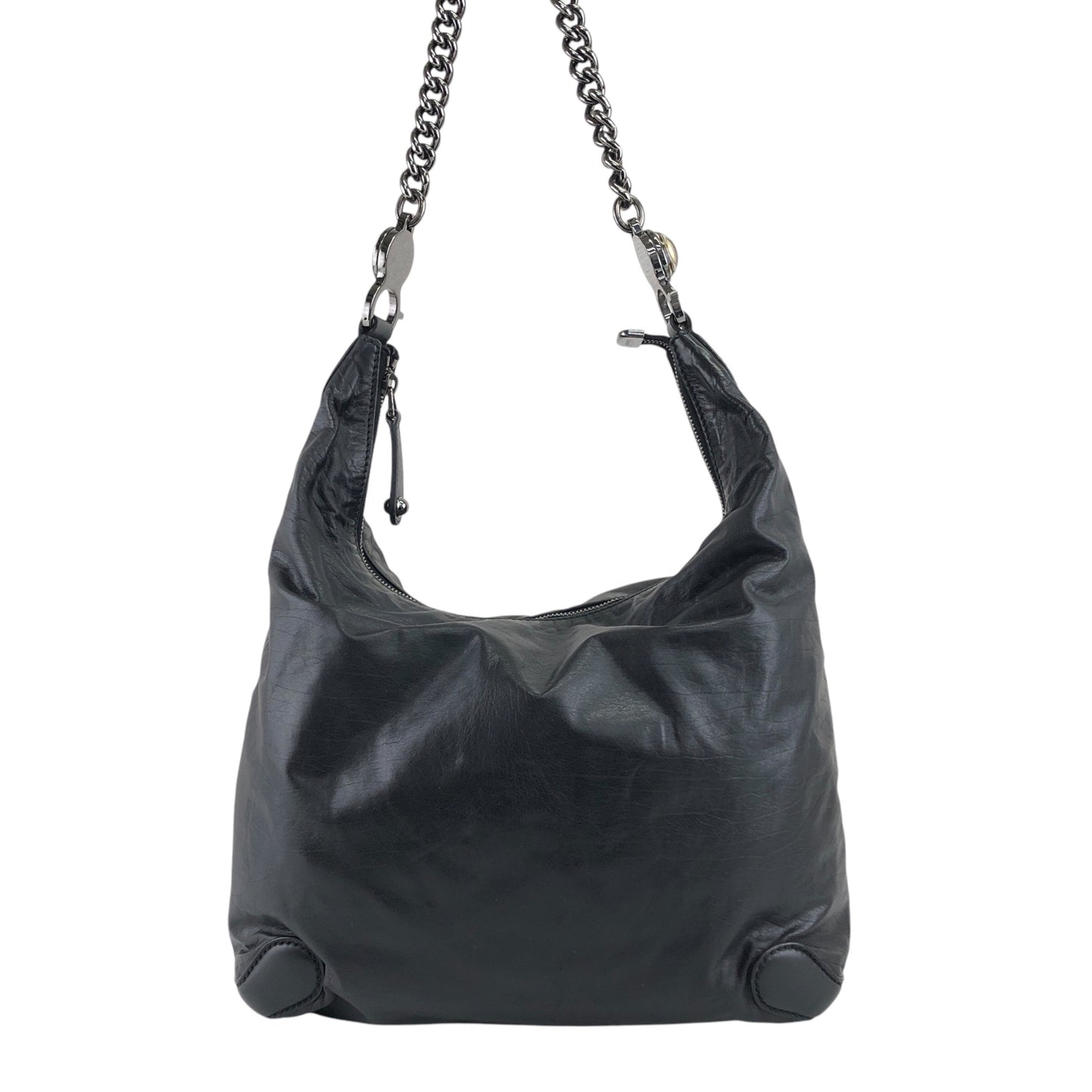 GUCCI Chain Shoulder bag Black 228560 Vintage hxuxav