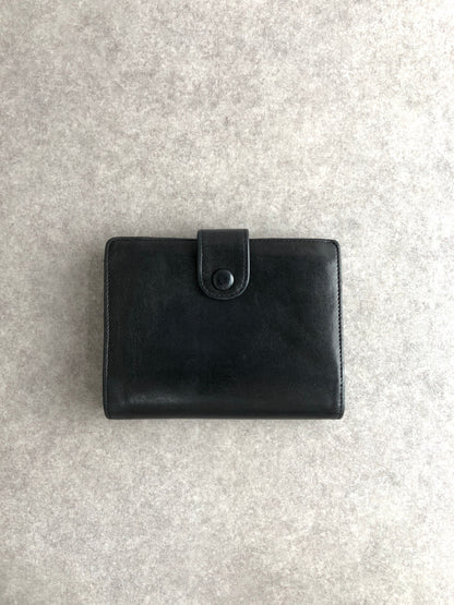 CHANEL Coco Mark Folded Wallet Black Vintage kjg3jv