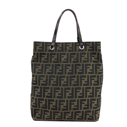 FENDI Zucca Handbag Totebag Brown Vintage fjksnk