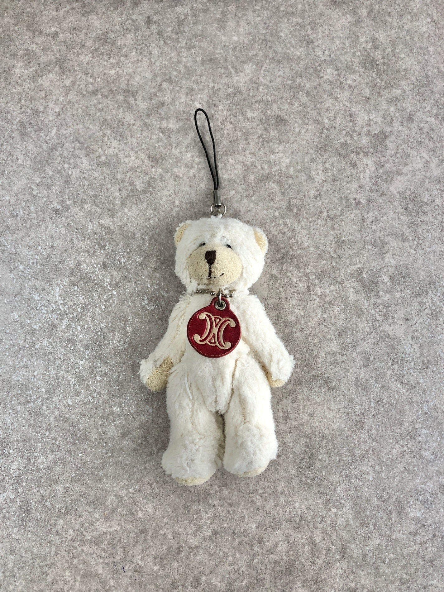 CELINE Blason bear Motif Charm White Vintage mfixju