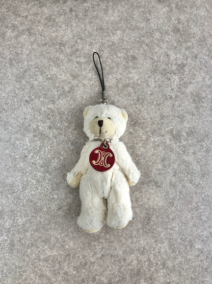 CELINE Blason bear Motif Charm White Vintage mfixju