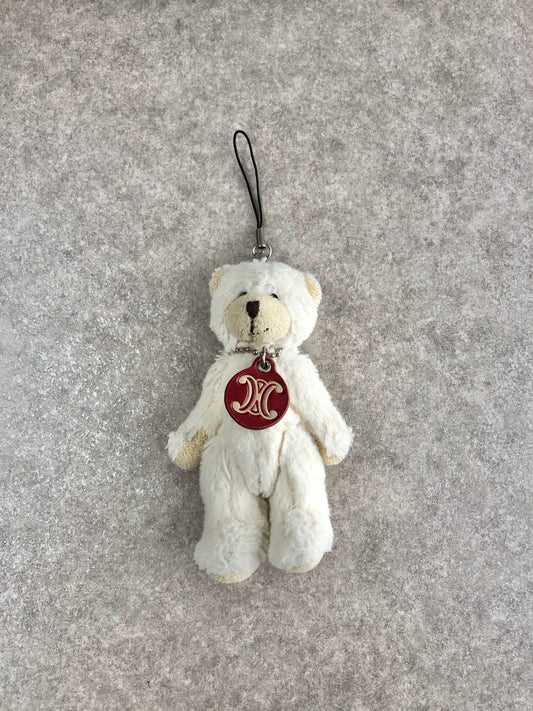 CELINE Blason bear Motif Charm White Vintage mfixju
