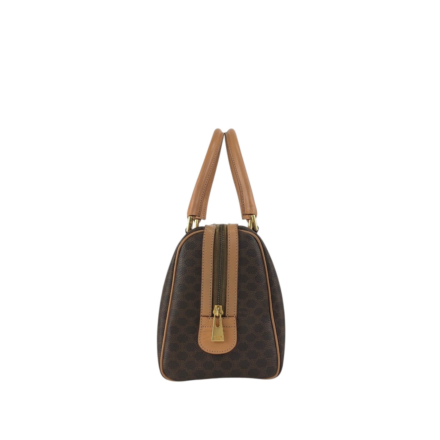 CELINE Macadam Blason Two-way Handbag Shoulder bag Brown Vintage h5nkpp