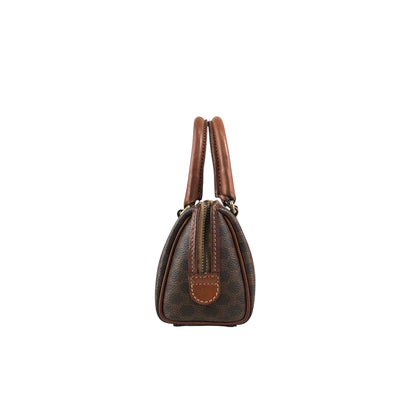 CELINE Macadam Two-way Small Boston bag Shoulder bag Brown Vintage bnscrs