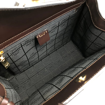 CELINE 馬車圖案兩用手提單肩包棕色復古ry5pvu