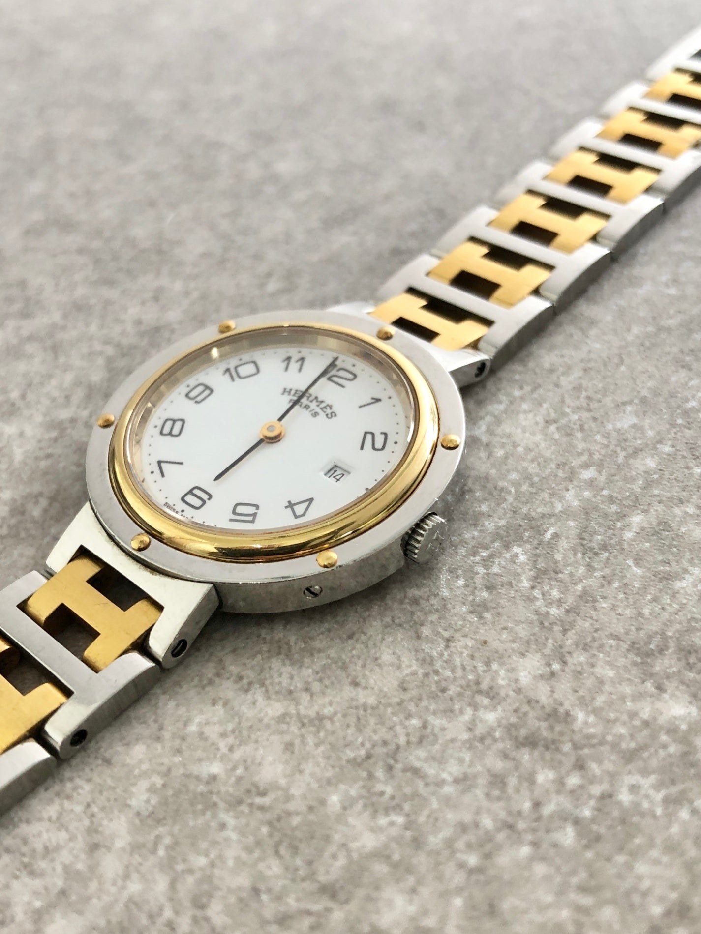 HERMES Watch Gold×Silver Vintage gmrz5y