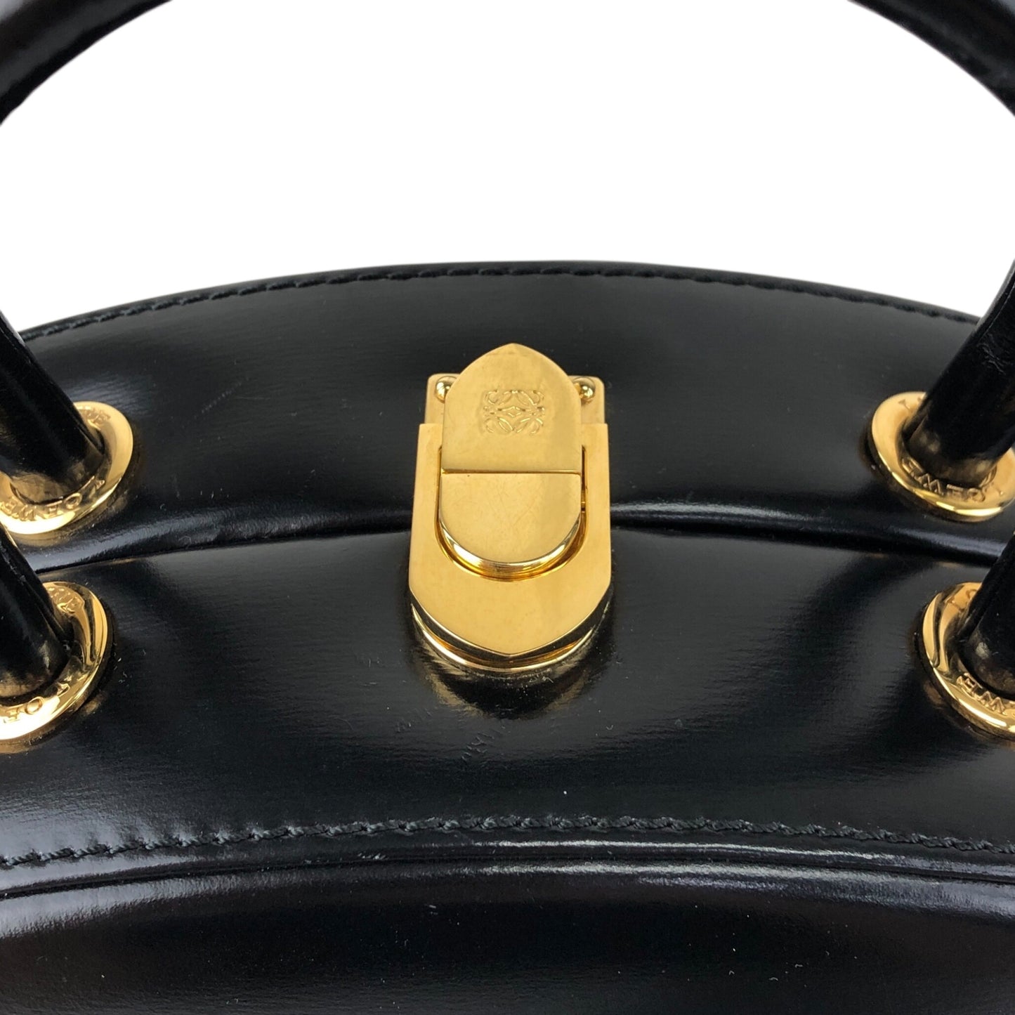 LOEWE Anagram Top Handle Handbag Vanity bag Black Vintage nxkdzt