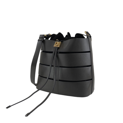 Salvatore Ferragamo Drawstring Shoulder bag Gray Vintage de3dye