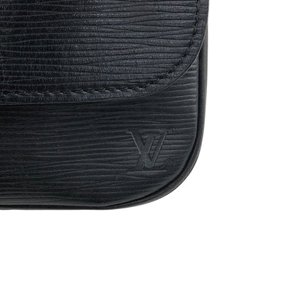 LOUIS VUITTON Epi Front Buckle  Shoulder bag Black Vintage ipzw8h