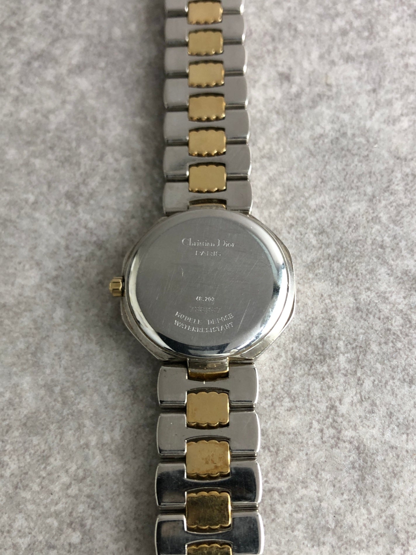 Christian Dior Octagon Quartz Watch Gold 48.203 Vintage s6cej8