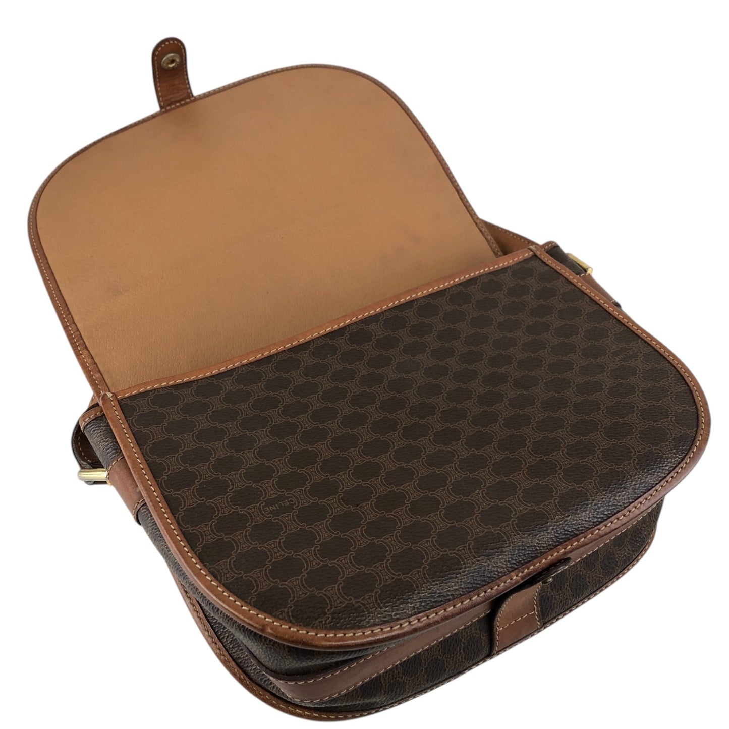 CELINE Macadam Shoulder bag Brown Vintage ui5mtc